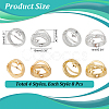 32Pcs 4 Style Brass Bead Frame KK-NB0003-46-2