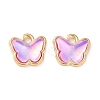 Rack Plating Alloy Glass Charms FIND-Q099-07G-01-1