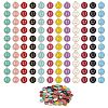 120Pcs 12 Colors Golden Plated Alloy Charms ENAM-SZ0001-64U-1