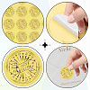 Gold Foil Paper Picture Stickers STIC-WH0030-003-3
