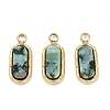 Natural African Turquoise(Jasper) Rectangle Charms STAS-I325-141B-G-1