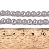 Electroplate Imitation Jade Glass Beads Strands EGLA-Q132-6MM-01B-11-4