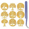 Nickel Metal Waterproof Self-Adhesive Picture Stickers DIY-WH20016-034-1