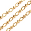 304 Stainless Steel Textured Oval Link Chains CHS-A016-26G-1