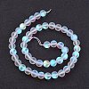 Synthetic Moonstone Beads Strands G-F430-01-8mm-2