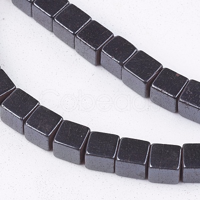 Non-Magnetic Synthetic Hematite Beads Strands G-Q527-4x4mm-1-1