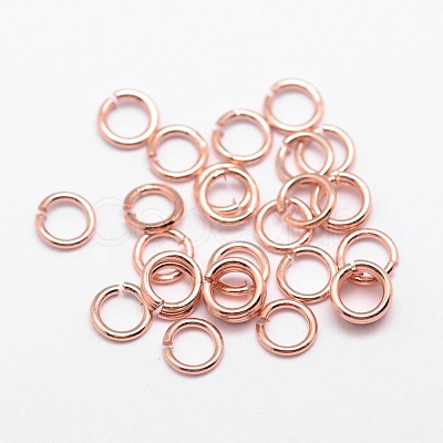 Brass Open Jump Rings KK-E711-050-7mm-RG-NR-1