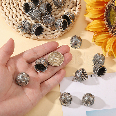 16Pcs Tibetan Style Zinc Alloy Pendant Bails FIND-CA0011-75A-1