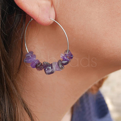 Alloy Hoop Earrings WGA158A-05-1