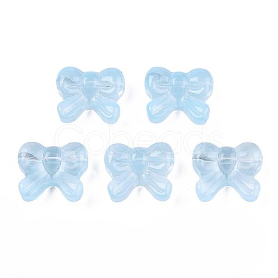 Transparent Spray Painted Glass Beads LS-GLAA-N035-025-C03-1