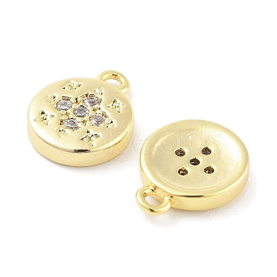 Brass Micro Pave Cubic Zirconia Pendants ZIRC-P120-01G-1