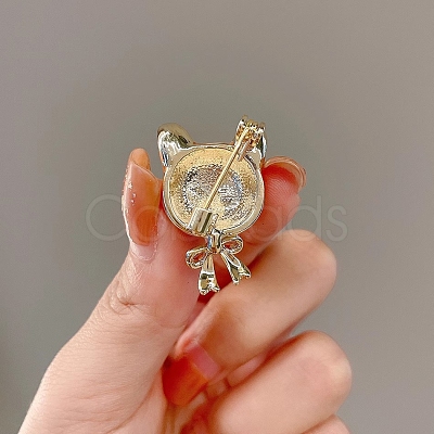 Shiba Inu with Bowknot Enamel Pins PW-WG5A602-01-1