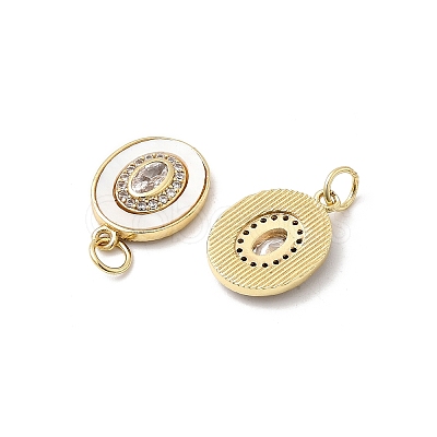 Brass Micro Pave Cubic Zirconia Pendants KK-K384-16G-1