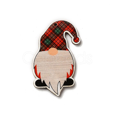 Christmas Single Face Printed Wood Big Pendants LS-WOOD-H102-01C-1