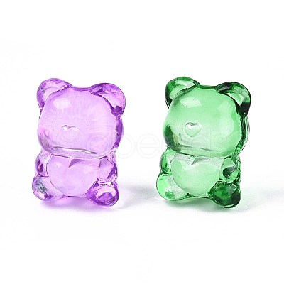 Baking Paint Transparent Glass Beads DGLA-N018-02-1