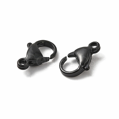 Spray Painted 304 Stainless Steel Lobster Claw Clasps STAS-R120-01F-02-1
