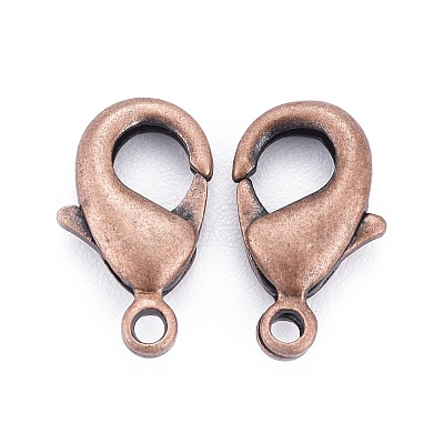 Brass Lobster Claw Clasps X-KK-902-R-NF-1