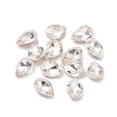 Glass Rhinestone Cabochons GGLA-P002-08A-01-1