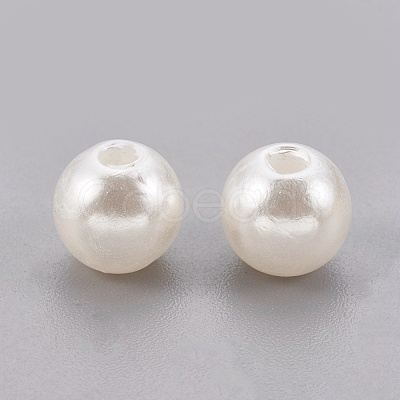 ABS Plastic Imitation Pearl Beads X-KY-G009-6mm-02-1