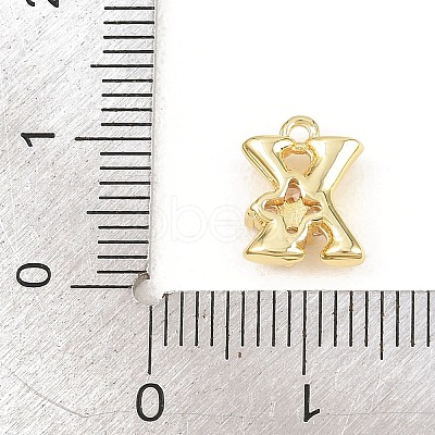 Brass Micro Pave Clear Cubic Zirconia Charms KK-Z151-18G-X-1