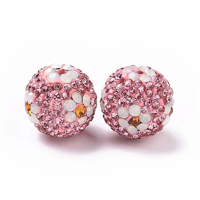 Polymer Clay Rhinestone Beads RB-L029-03L-1