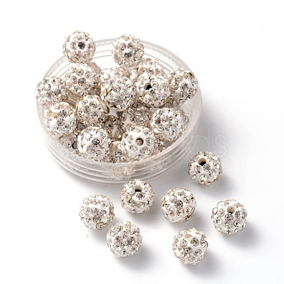 Pave Disco Ball Beads RB-A140-8mm-7-1