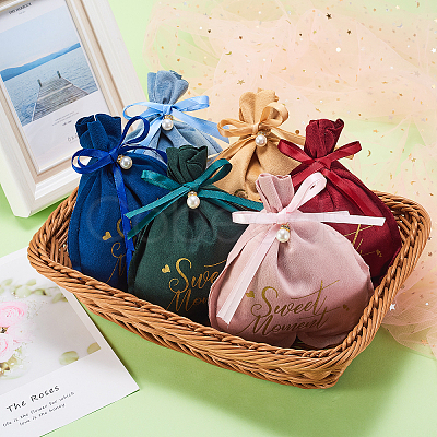 Velvet Jewelry Drawstring Gift Bags ABAG-CJC0003-02A-1