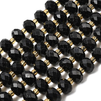 Natural Black Tourmaline Beads Strands G-K380-A06-01-1
