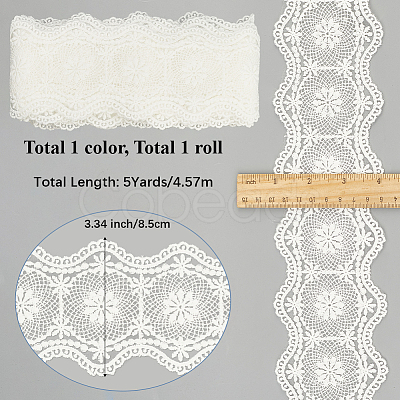 5 Yards Flat Cotton Lace Ribbon OCOR-GF0004-71A-02-1