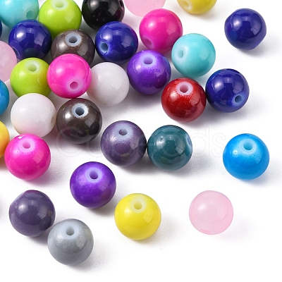 Baking Paint Glass Beads DGLA-Q026-02-1