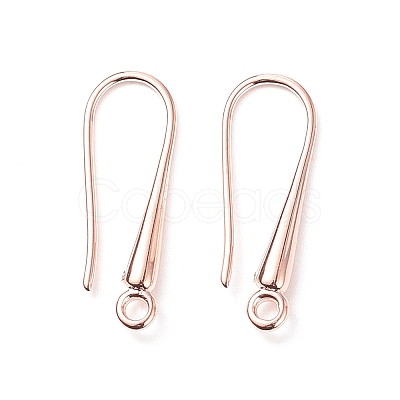 Eco-Friendly Brass Earring Hooks Findings KK-M157-03RG-NR-1
