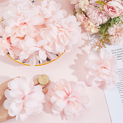 12Pcs Cloth Artificial Flower Head AJEW-SC0031-58B-1