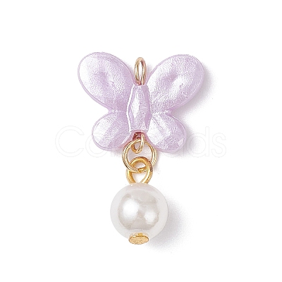 Opaque Acrylic Butterfly Pendants PALLOY-JF04289-02-1