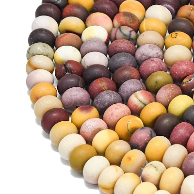 Natural Mookaite Beads Strands G-P575-A11-8x5mm-1