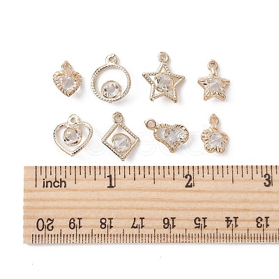 80Pcs 8 Styles Rack Plating Eco-Friendly Iron Pendants IFIN-FS0001-34-1