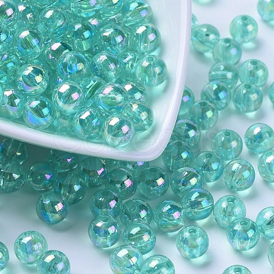 Eco-Friendly Transparent Acrylic Beads PL734-9-1