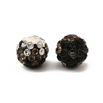 Two-Tone Color Handmade Polymer Clay Disco Ball Beads RB-R041-07-1
