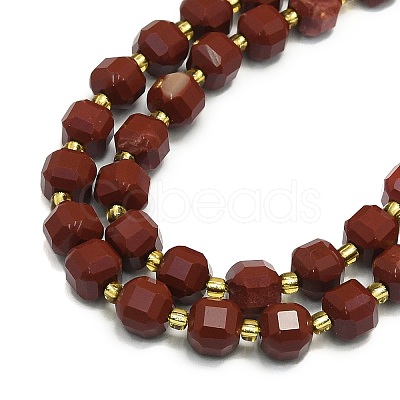 Natural Red Jasper Beads Strand G-I376-D77-01-1