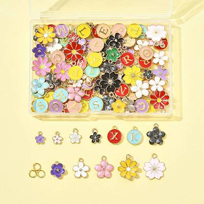 132Pcs Alloy Enamel Pendants DIY-FS0009-12-1