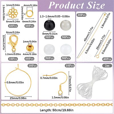 DIY Glass Beaded Bracelets & Earrings Jewelry Making Kit DIY-SP0001-20B-1