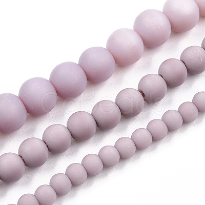Opaque Glass Beads Strands X-GLAA-T032-P8mm-MD07-1