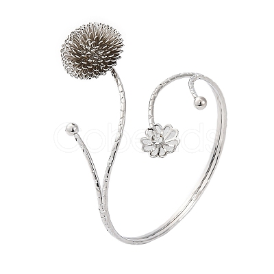 PincushionAlloy Arm Cuff Bangles for Girl Women LS-AJEW-A063-01B-G-1