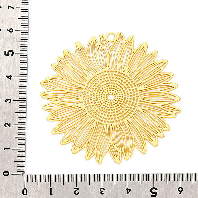 Brass Filigree Big Pendants X-KKC-T003-13G-1