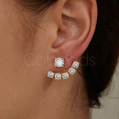 201 Stainless Steel Stud Earrings CU1514-1-1