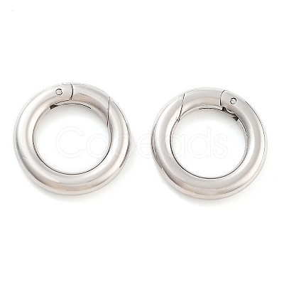 Non-Tarnish 316 Stainless Steel Spring Gate Rings STAS-M296-01P-C-01-1