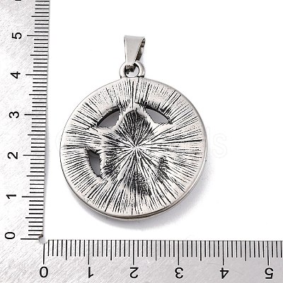 304 Stainless Steel Pendants LS-STAS-Q339-01A-AS-1