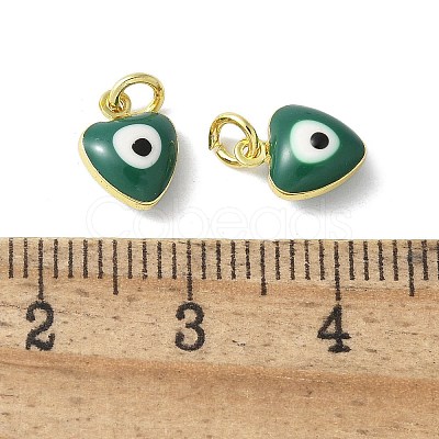 Brass Enamel Charms KK-S518-03B-G-1
