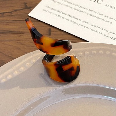 Acrylic Cuff Open Rings for Women WG2411B-03-1