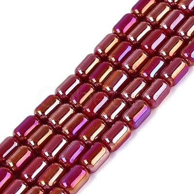 Electroplate Opaque Glass Beads Strands EGLA-Q132-03A-C02-1