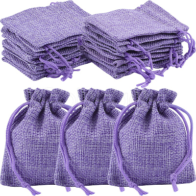 24Pcs Burlap Packing Pouches Drawstring Bags ABAG-BBC0001-07C-1